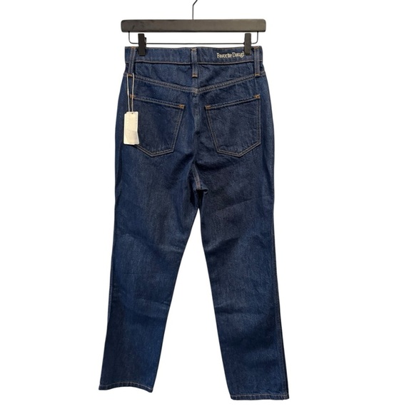 Favorite Daughter Valentina‎ Super High Rise Straight Jeans Manchester Dark 25 - Picture 5 of 8